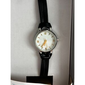 Time and Tru black skinny black leather band NIB, working